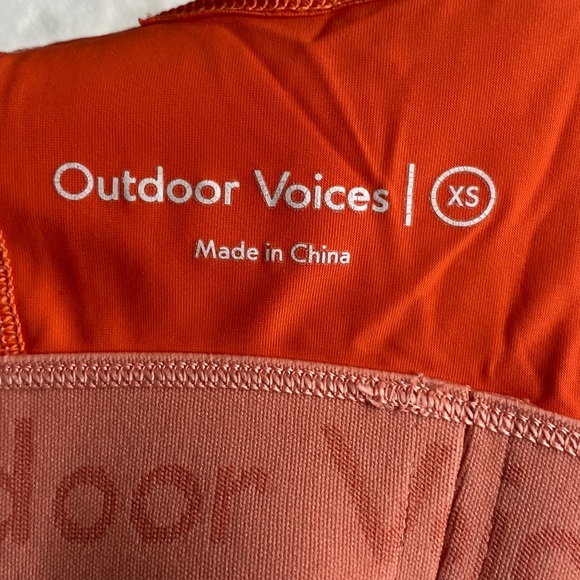 Outdoor Voices TechSweat Sports Bra Coral Orange XS - Picture 4 of 4